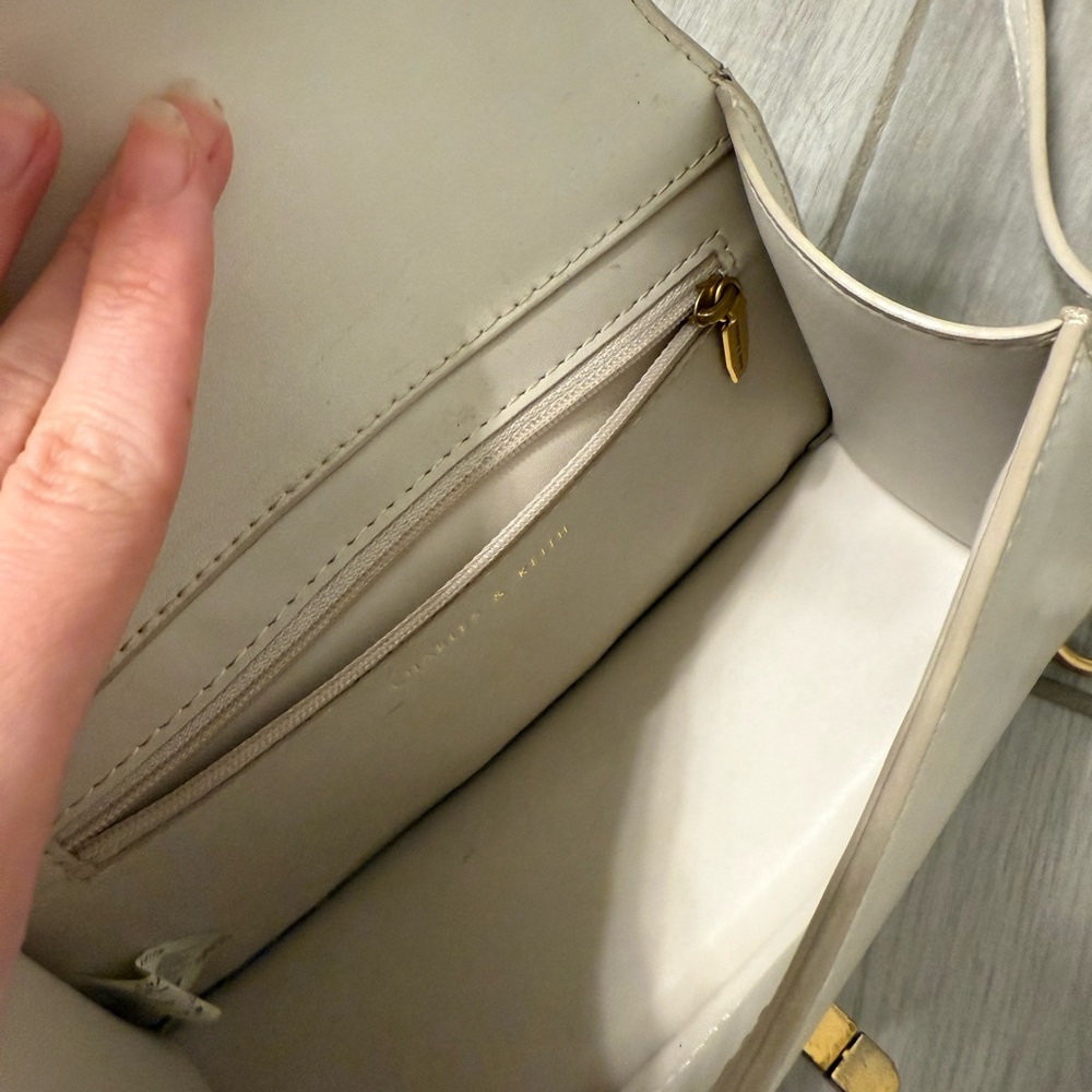 charles keith structed Cream/off-white handbag/crossbody - Picture 4 of 6